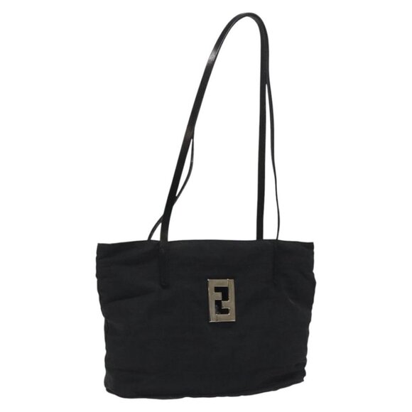 FENDI Zucca Canvas Hand Bag Black Auth 108264 - Picture 1 of 16
